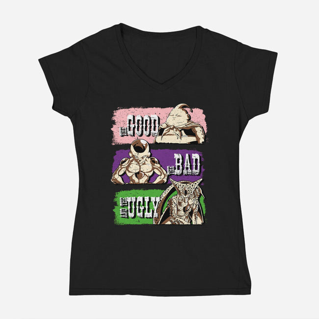 Good Bad Ugly DBZ-Womens-V-Neck-Tee-Diego Oliver