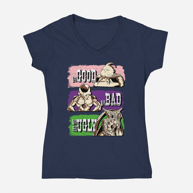 Good Bad Ugly DBZ-Womens-V-Neck-Tee-Diego Oliver