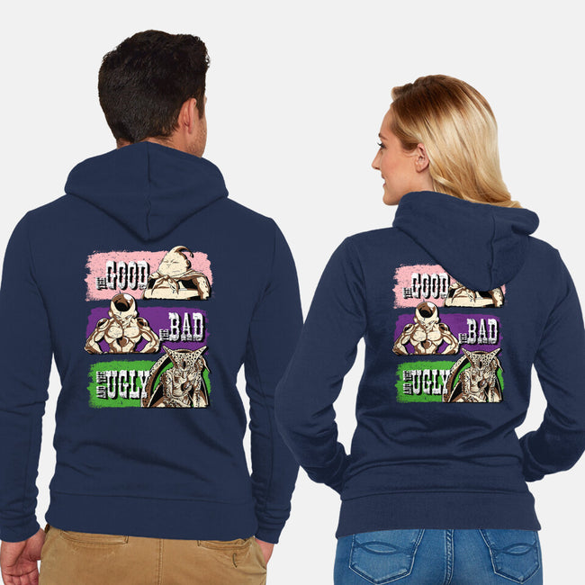 Good Bad Ugly DBZ-Unisex-Zip-Up-Sweatshirt-Diego Oliver