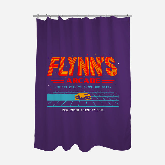 Enter The Grid 82-None-Polyester-Shower Curtain-retrodivision