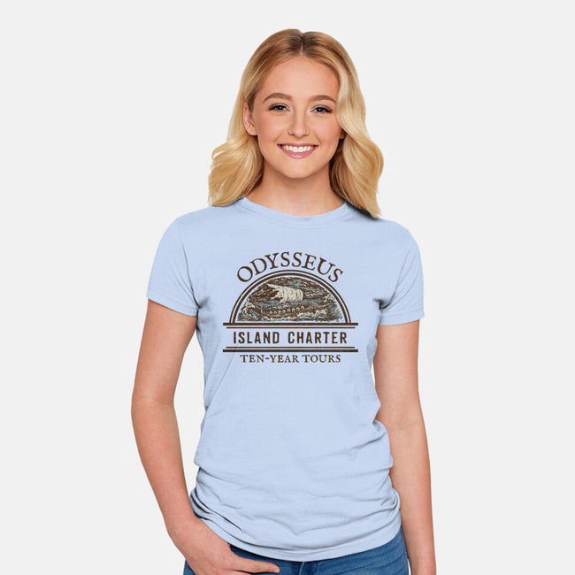 Ten-Year Boat Tours-Womens-Fitted-Tee-kg07