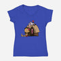 Happiness Is Considering The Coconut-Womens-V-Neck-Tee-DrawnByBryan