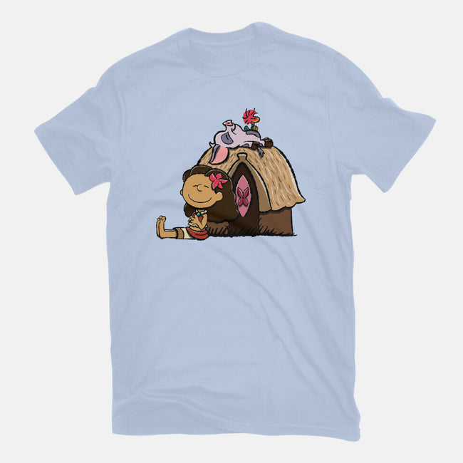 Happiness Is Considering The Coconut-Womens-Basic-Tee-DrawnByBryan