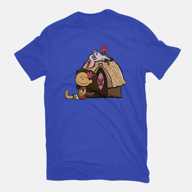 Happiness Is Considering The Coconut-Womens-Basic-Tee-DrawnByBryan