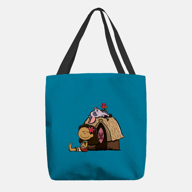 Happiness Is Considering The Coconut-None-Basic Tote-Bag-DrawnByBryan