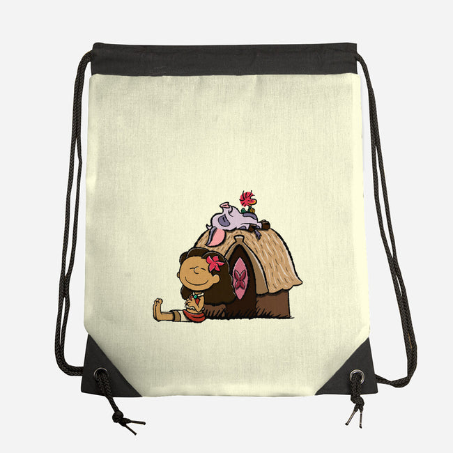 Happiness Is Considering The Coconut-None-Drawstring-Bag-DrawnByBryan