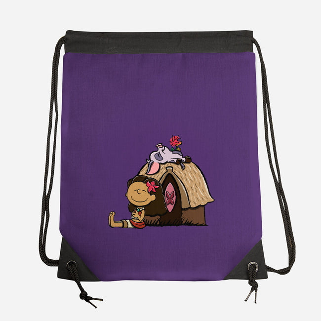 Happiness Is Considering The Coconut-None-Drawstring-Bag-DrawnByBryan