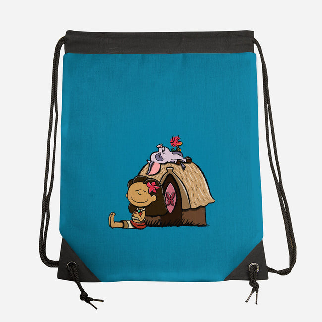 Happiness Is Considering The Coconut-None-Drawstring-Bag-DrawnByBryan