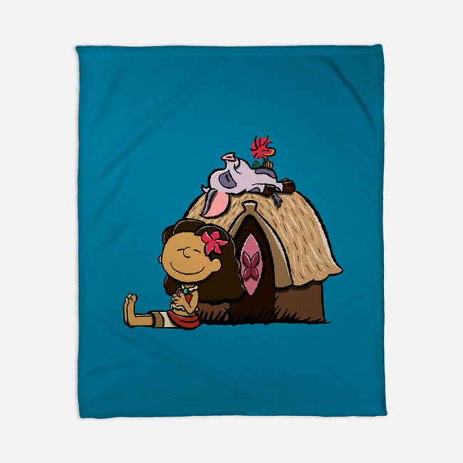 Happiness Is Considering The Coconut-None-Fleece-Blanket-DrawnByBryan