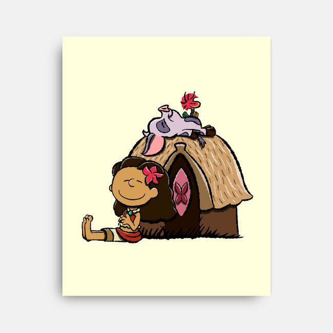 Happiness Is Considering The Coconut-None-Stretched-Canvas-DrawnByBryan