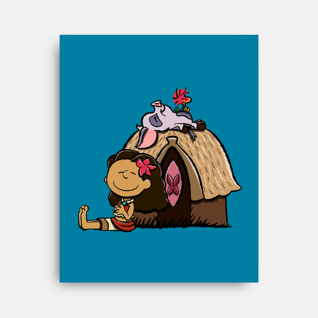 Happiness Is Considering The Coconut-None-Stretched-Canvas-DrawnByBryan
