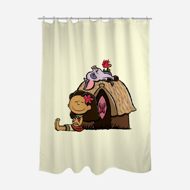 Happiness Is Considering The Coconut-None-Polyester-Shower Curtain-DrawnByBryan
