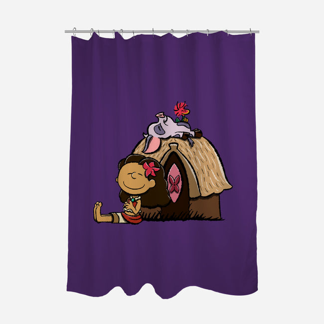 Happiness Is Considering The Coconut-None-Polyester-Shower Curtain-DrawnByBryan
