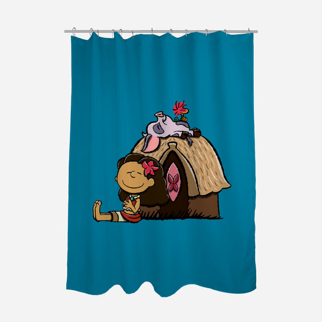 Happiness Is Considering The Coconut-None-Polyester-Shower Curtain-DrawnByBryan