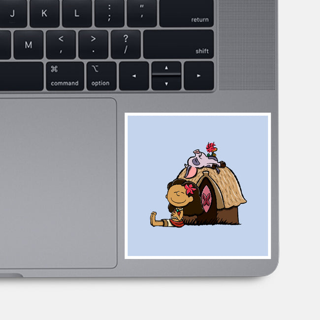 Happiness Is Considering The Coconut-None-Glossy-Sticker-DrawnByBryan