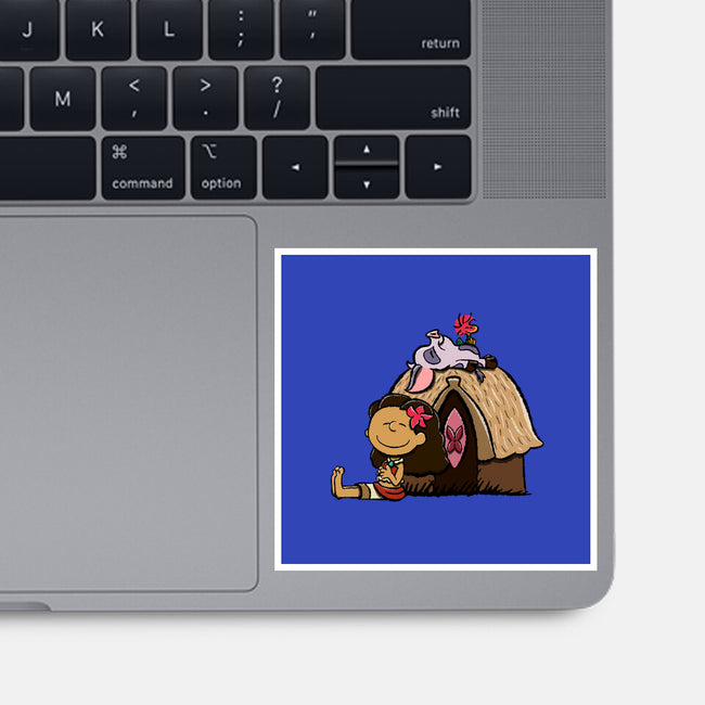 Happiness Is Considering The Coconut-None-Glossy-Sticker-DrawnByBryan