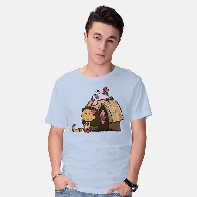 Happiness Is Considering The Coconut-Mens-Basic-Tee-DrawnByBryan