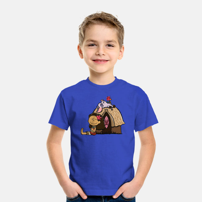 Happiness Is Considering The Coconut-Youth-Basic-Tee-DrawnByBryan