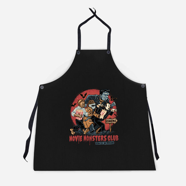 Movie Monsters Club-Unisex-Kitchen-Apron-glitchygorilla
