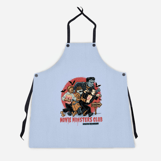 Movie Monsters Club-Unisex-Kitchen-Apron-glitchygorilla