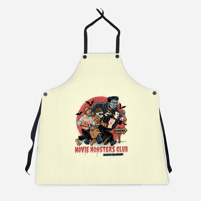 Movie Monsters Club-Unisex-Kitchen-Apron-glitchygorilla