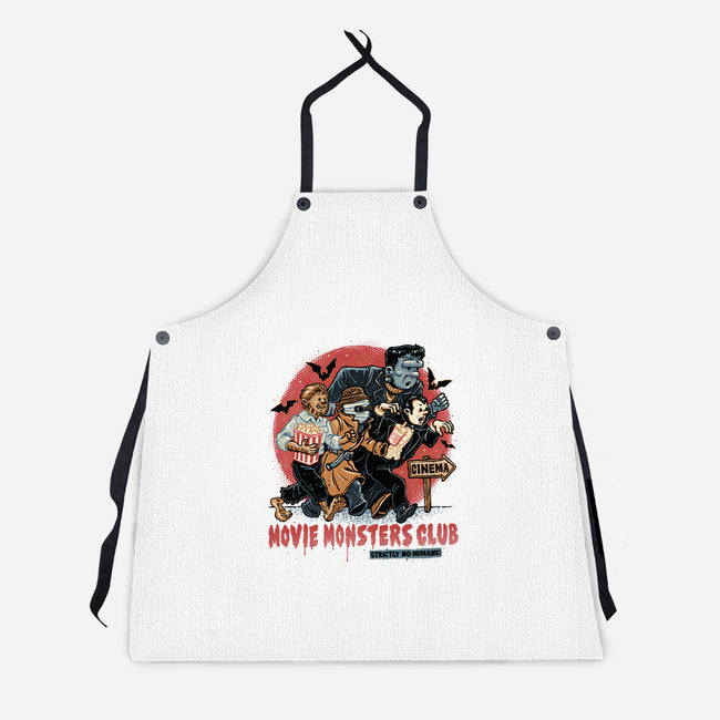 Movie Monsters Club-Unisex-Kitchen-Apron-glitchygorilla