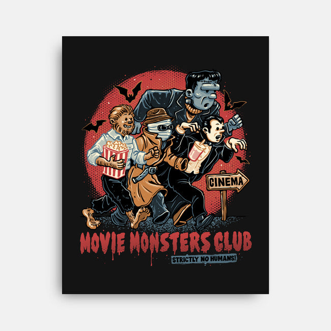 Movie Monsters Club-None-Stretched-Canvas-glitchygorilla