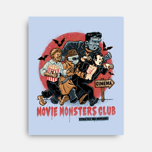 Movie Monsters Club-None-Stretched-Canvas-glitchygorilla