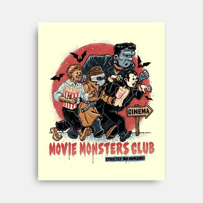 Movie Monsters Club-None-Stretched-Canvas-glitchygorilla