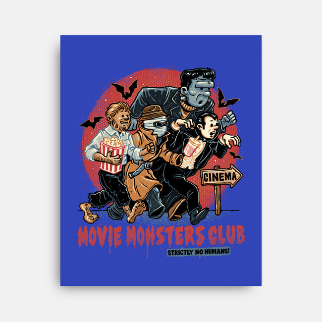 Movie Monsters Club-None-Stretched-Canvas-glitchygorilla