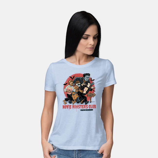 Movie Monsters Club-Womens-Basic-Tee-glitchygorilla