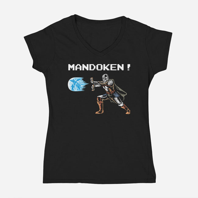 MANDOKEN-Womens-V-Neck-Tee-arace