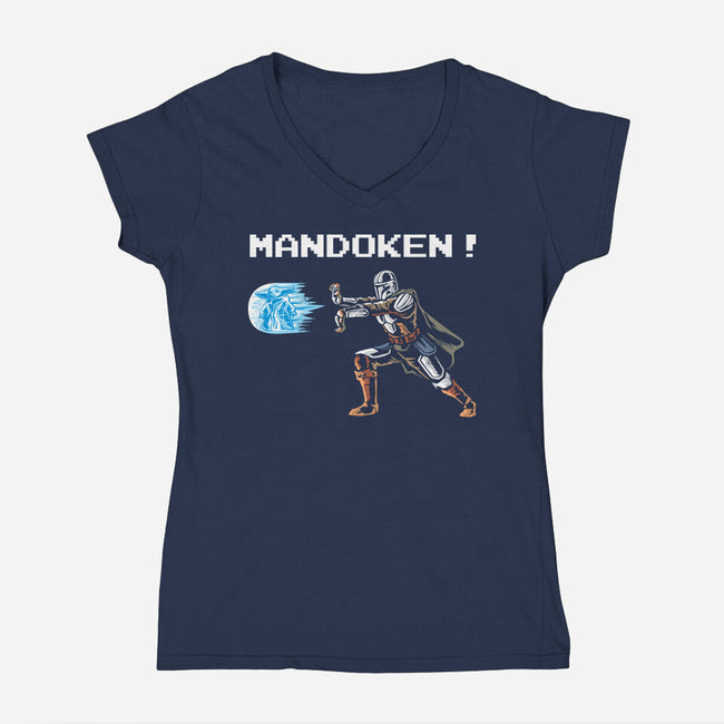 MANDOKEN-Womens-V-Neck-Tee-arace