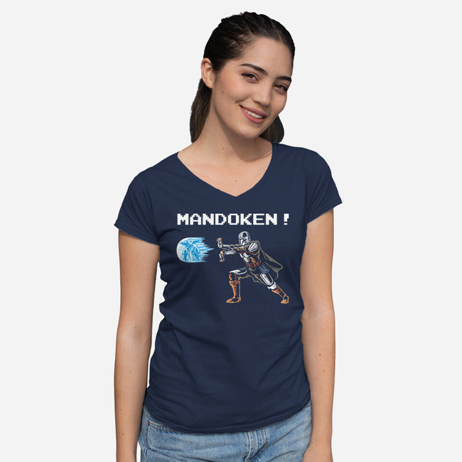 MANDOKEN-Womens-V-Neck-Tee-arace
