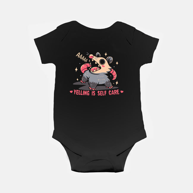 Yelling Is Self Care-Baby-Basic-Onesie-TechraNova