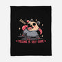 Yelling Is Self Care-None-Fleece-Blanket-TechraNova