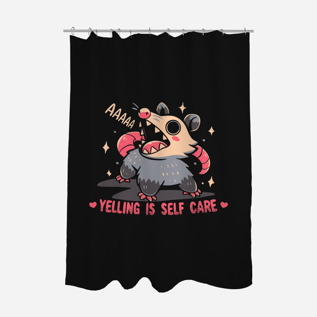 Yelling Is Self Care-None-Polyester-Shower Curtain-TechraNova