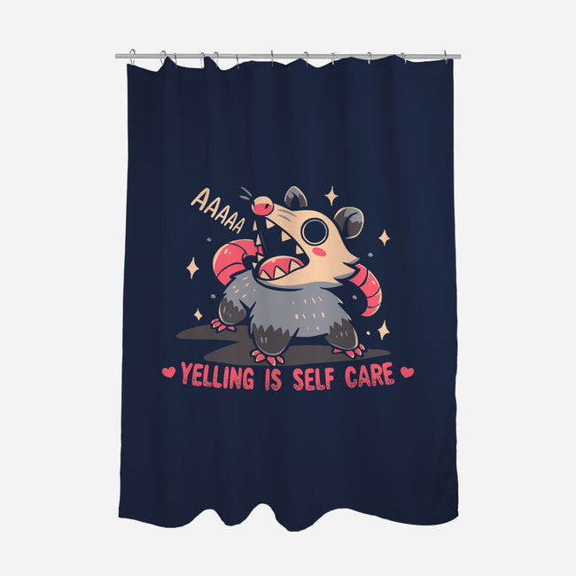 Yelling Is Self Care-None-Polyester-Shower Curtain-TechraNova