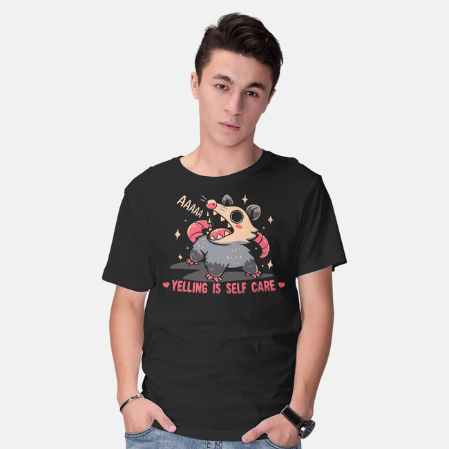 Yelling Is Self Care-Mens-Basic-Tee-TechraNova