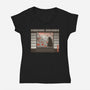 Zen Snack-Womens-V-Neck-Tee-pigboom