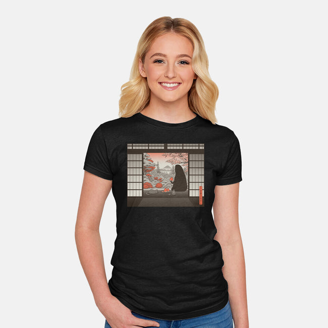 Zen Snack-Womens-Fitted-Tee-pigboom