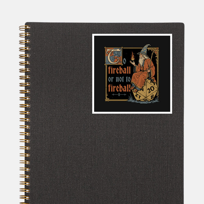 Medieval Wizard Fireball-None-Glossy-Sticker-Studio Mootant