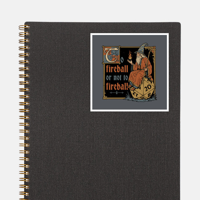 Medieval Wizard Fireball-None-Glossy-Sticker-Studio Mootant