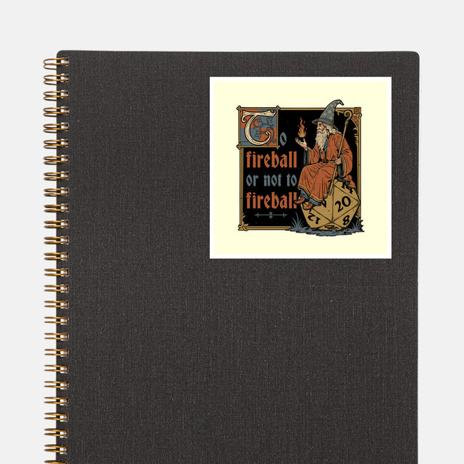 Medieval Wizard Fireball-None-Glossy-Sticker-Studio Mootant
