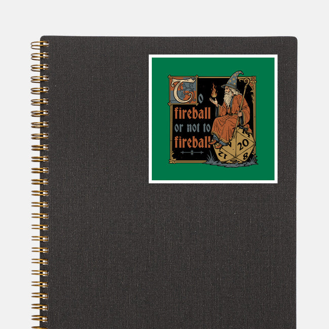 Medieval Wizard Fireball-None-Glossy-Sticker-Studio Mootant