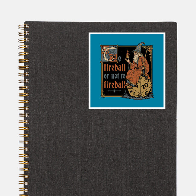Medieval Wizard Fireball-None-Glossy-Sticker-Studio Mootant