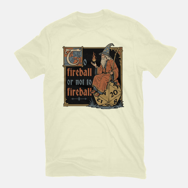 Medieval Wizard Fireball-Mens-Premium-Tee-Studio Mootant