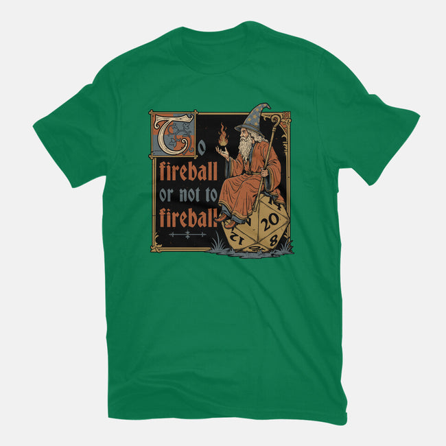 Medieval Wizard Fireball-Mens-Premium-Tee-Studio Mootant