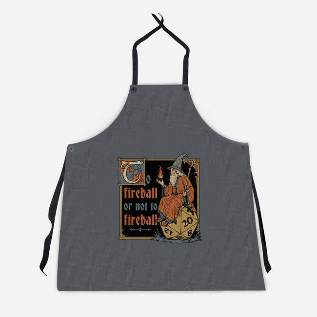 Medieval Wizard Fireball-Unisex-Kitchen-Apron-Studio Mootant