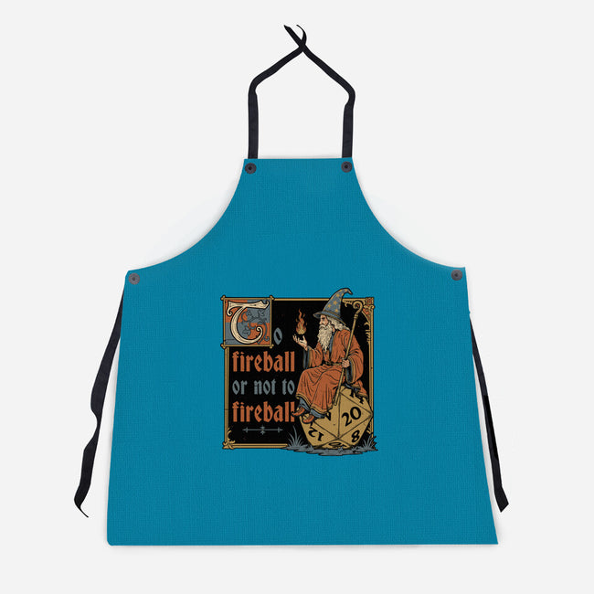 Medieval Wizard Fireball-Unisex-Kitchen-Apron-Studio Mootant